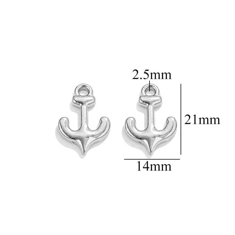 10 PCS/Package 304 Stainless Steel Starfish Dolphin Pendant