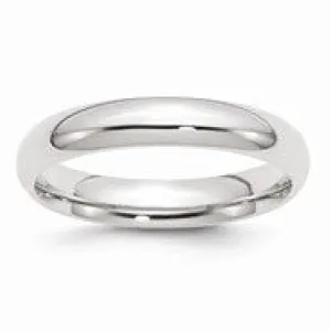 10k White Gold 4mm Standard Comfort Fit Wedding Band Ring