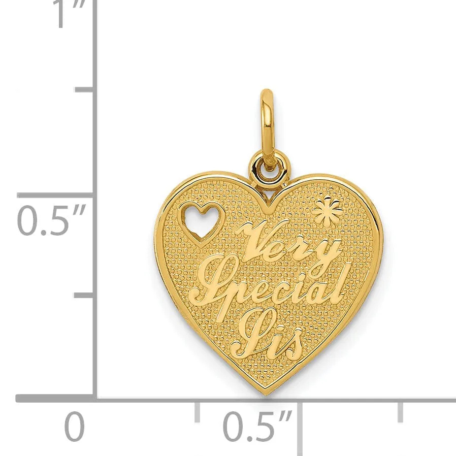 14k Yellow Gold Very Special Sister Charm