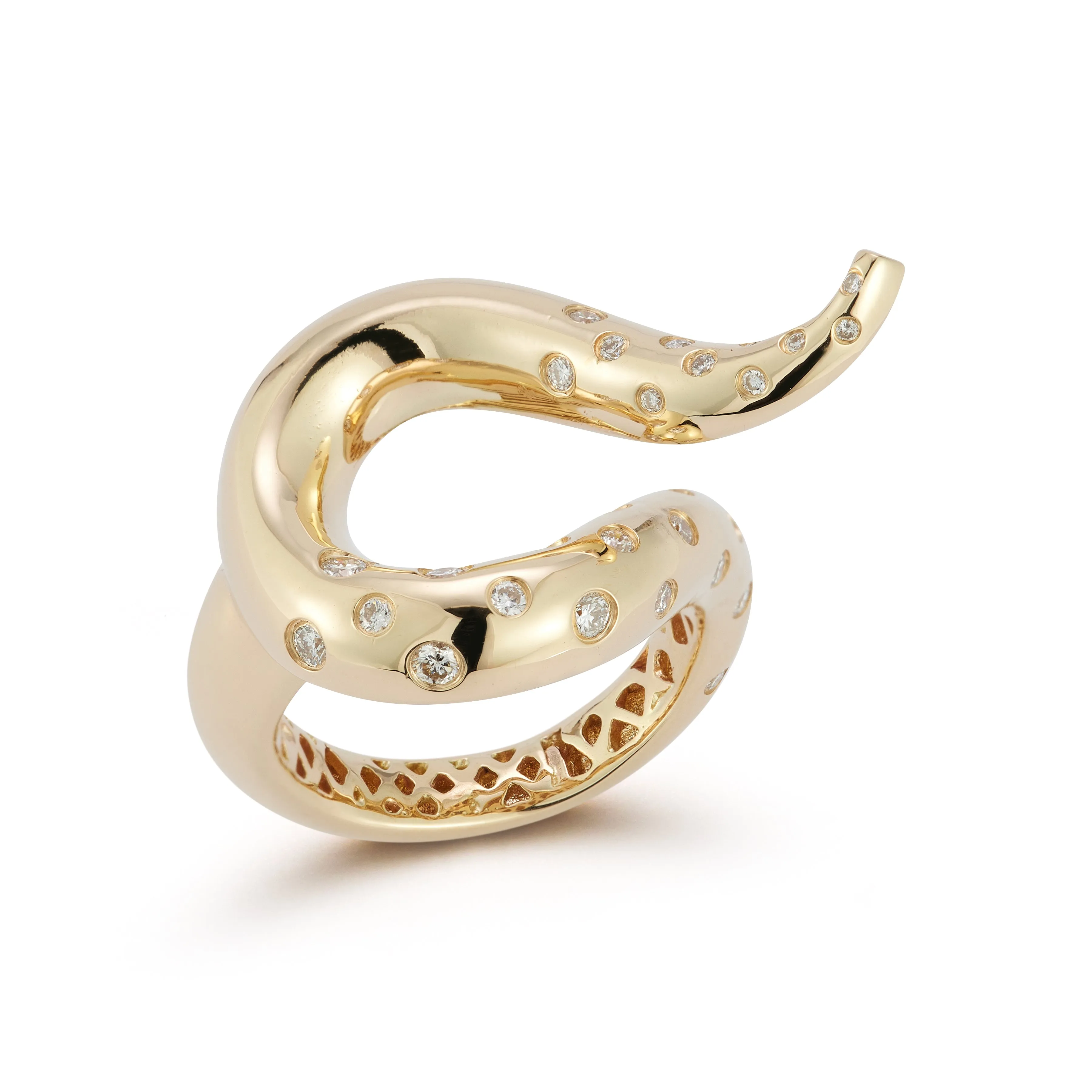 14kt Swoosh Ring