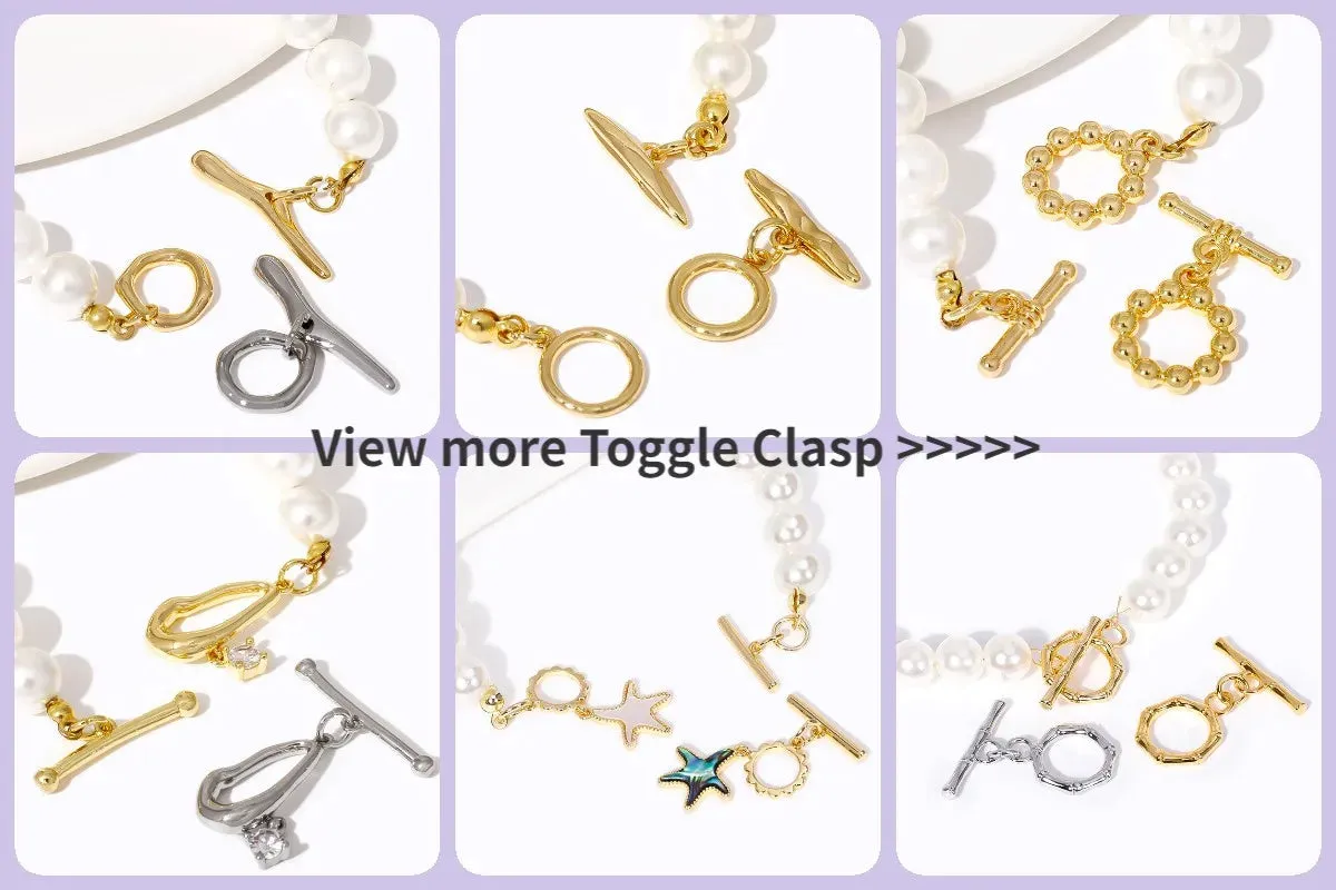 18K Gold-Plated OT Toggle Clasps for Jewelry Making