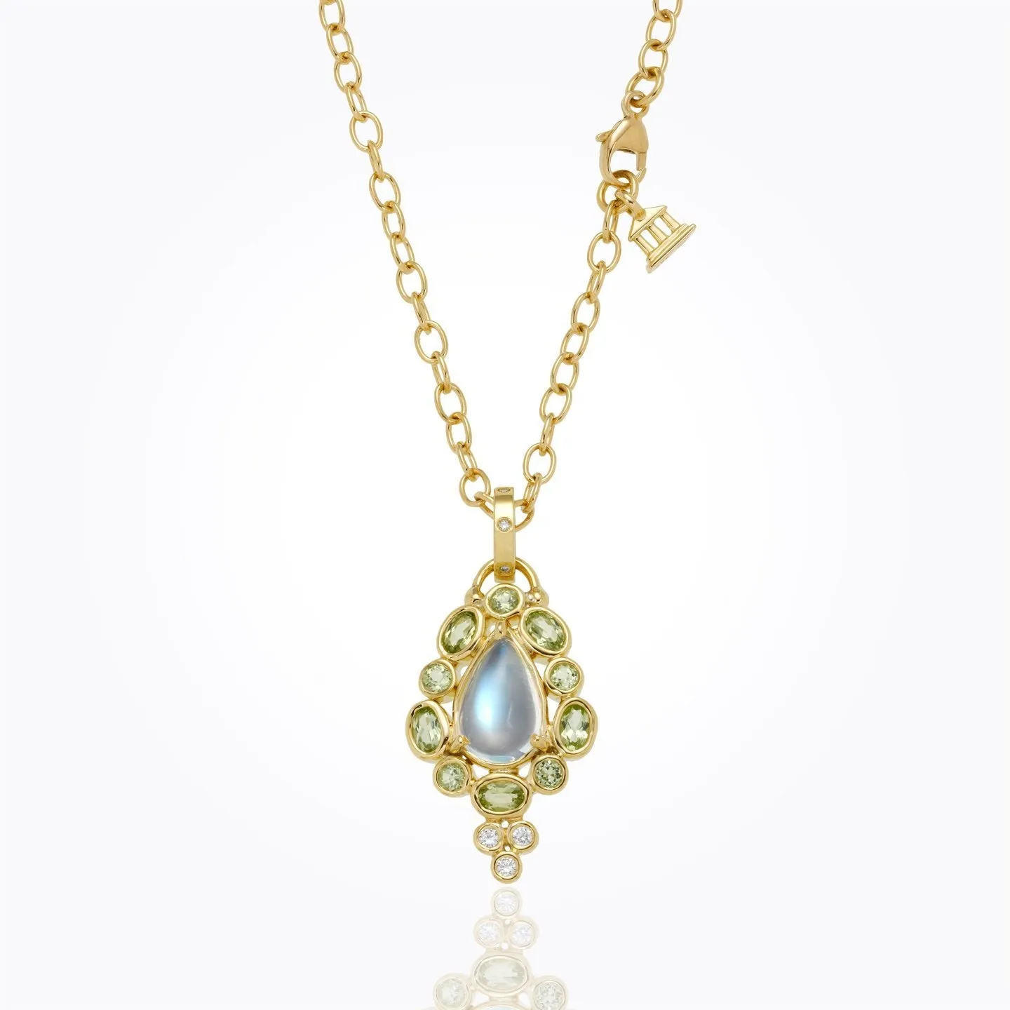 18K Small Artemis Pendant with mix gemstone