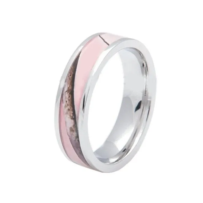 2 piece Pink Camo Wedding Ring Set Camo Engagement Rings