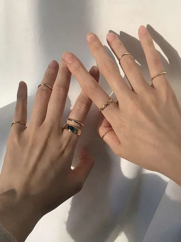 7pcs Minimalist Ring for Women