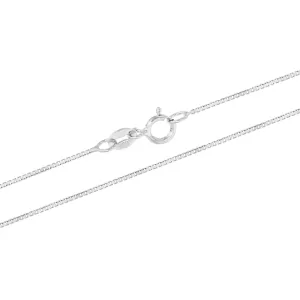 925 Sterling Silver Classic 1mm Box Chain 18"