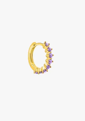 Amalfi Amethyst Hoop Piercing Gold