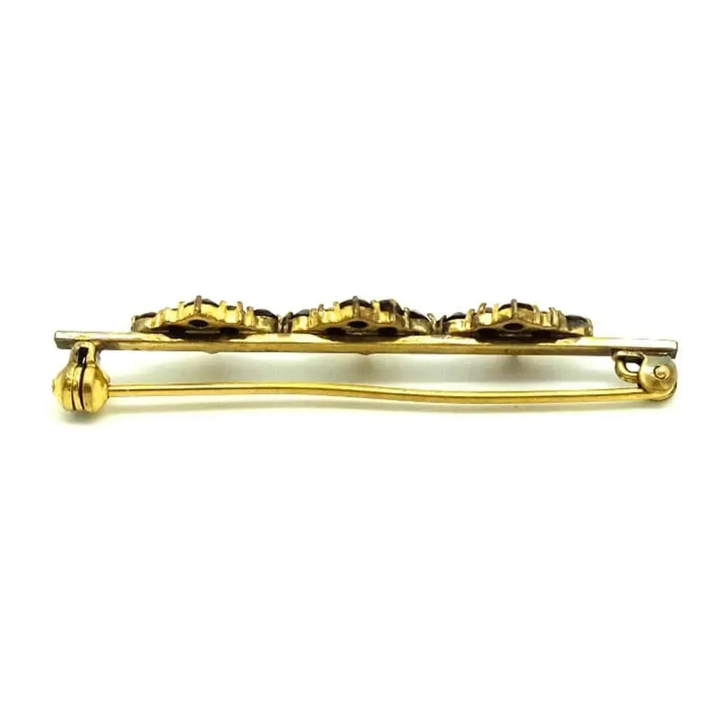 Antique Victorian Garnet Bar Brooch