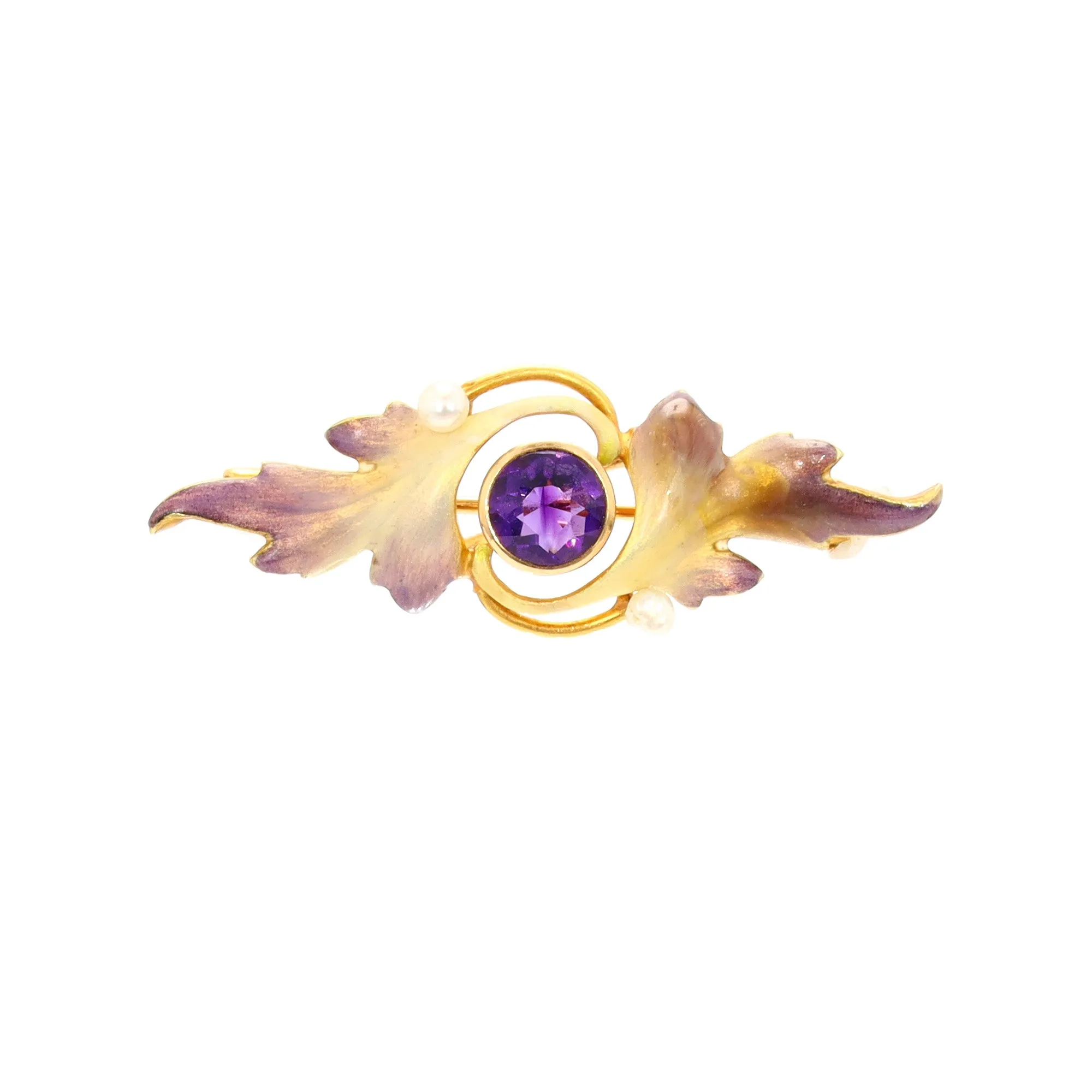 Art Nouveau Amethyst Pin