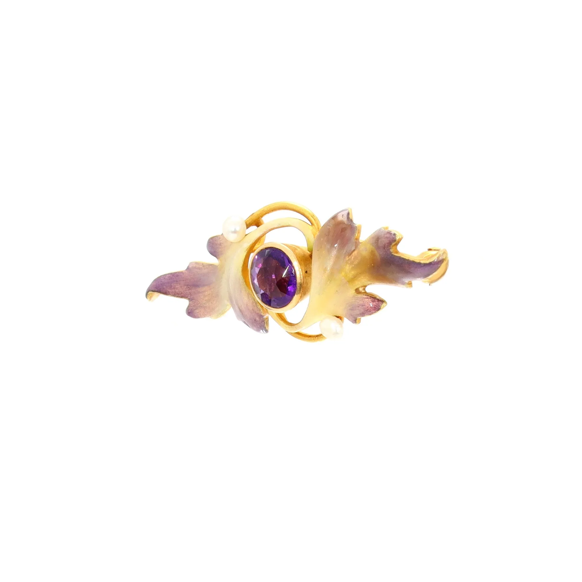 Art Nouveau Amethyst Pin