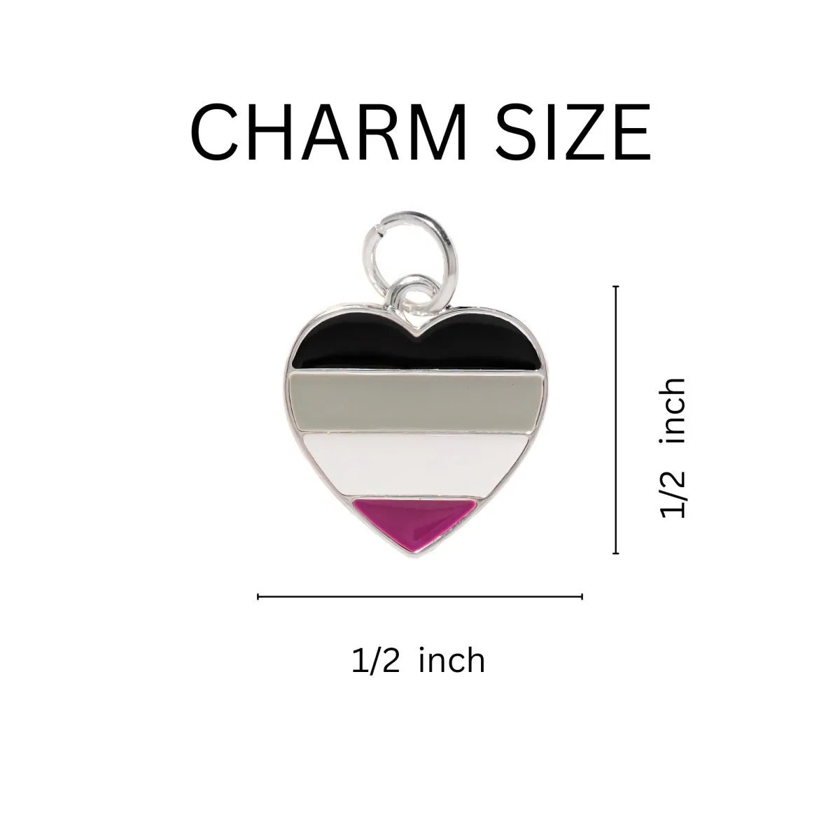 Asexual Heart LGBTQ Black Cord Necklaces