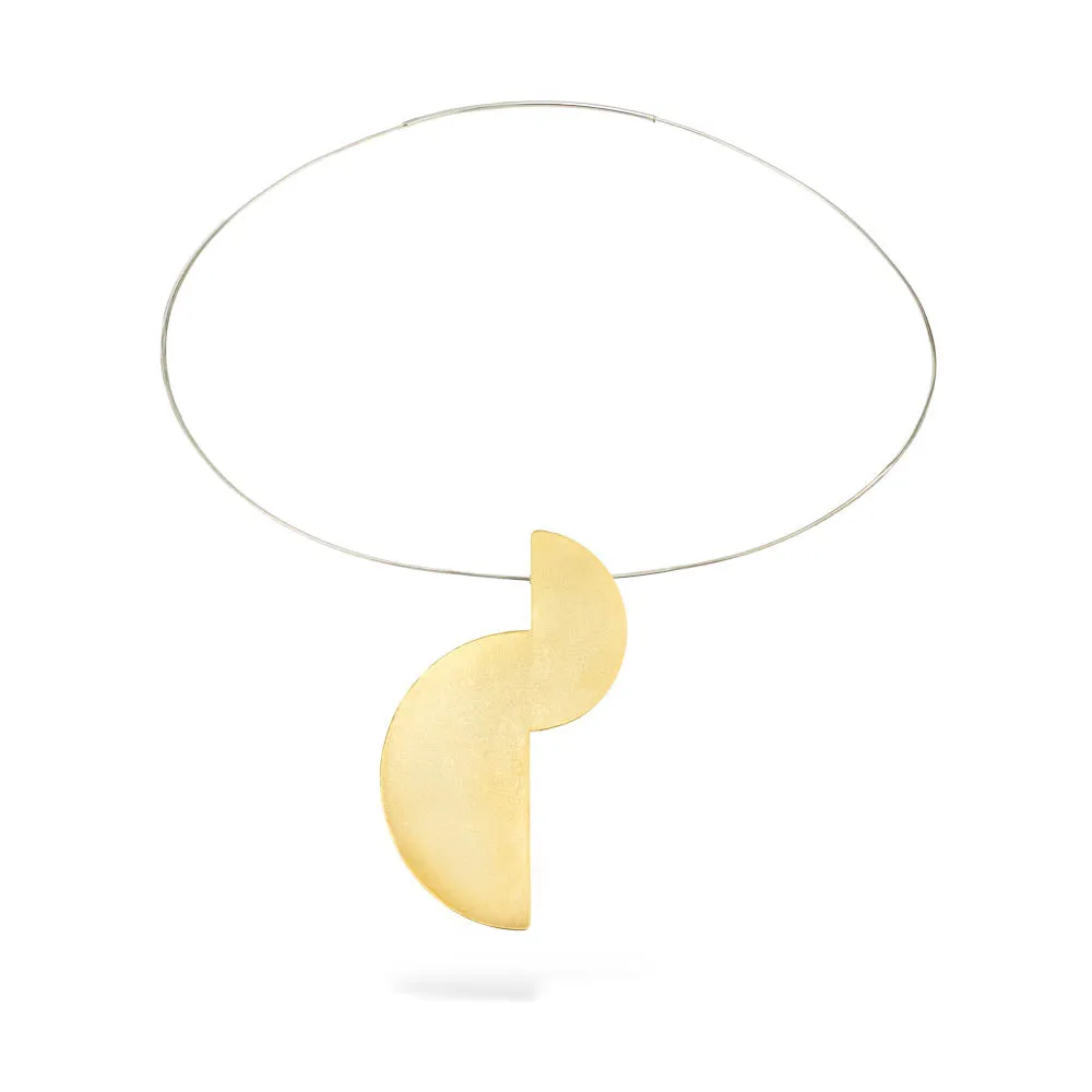 Balanced II - collar necklace - gold plated