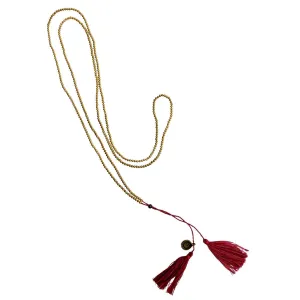 Beaded Tassel Duo Necklace