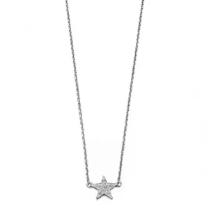 Beginnings Sterling Silver Clear Cubic Zirconia Star 41 3cm Necklaces N3241C