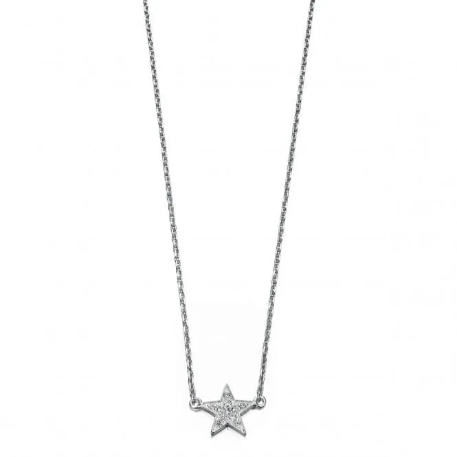 Beginnings Sterling Silver Clear Cubic Zirconia Star 41 3cm Necklaces N3241C