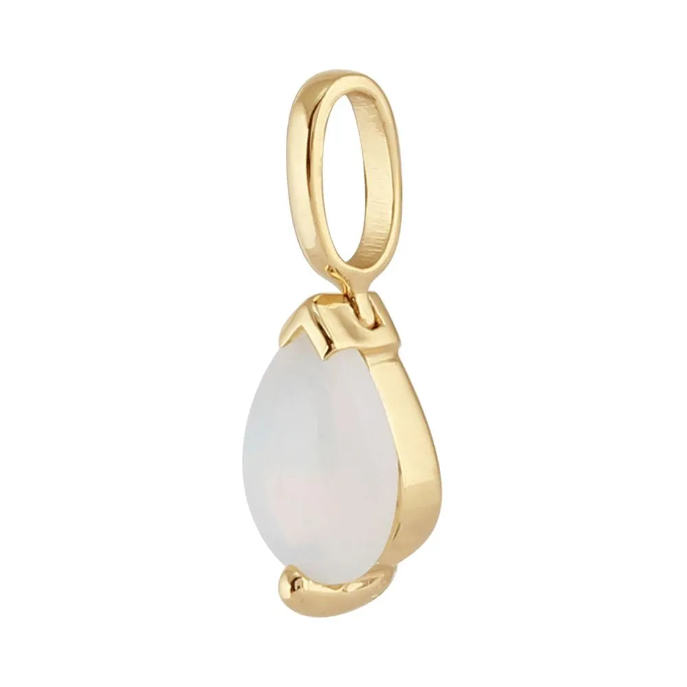 Birnenförmige Opal Anhänger in 9ct Gelb Gold