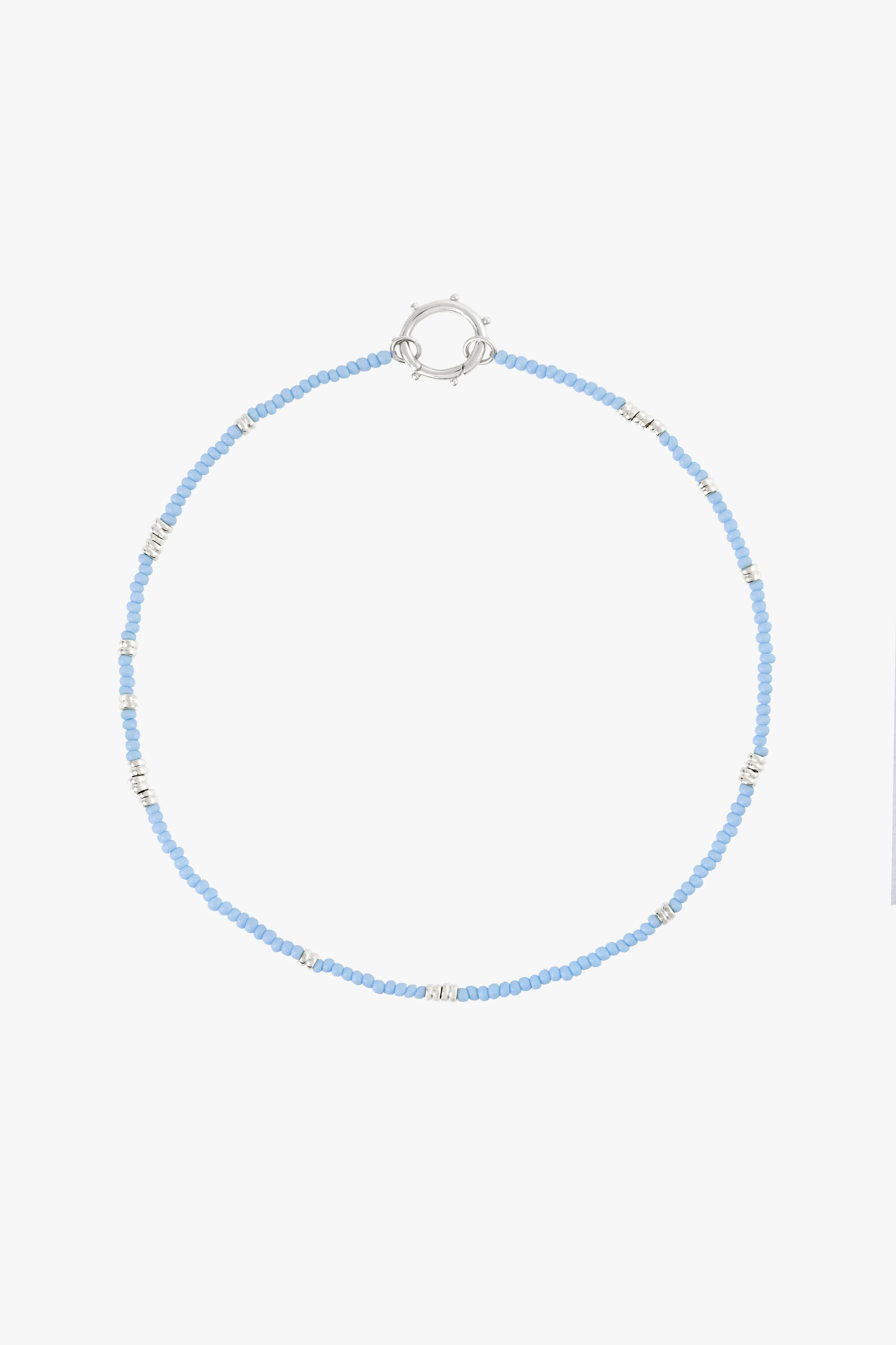 Blue clasp necklace silver