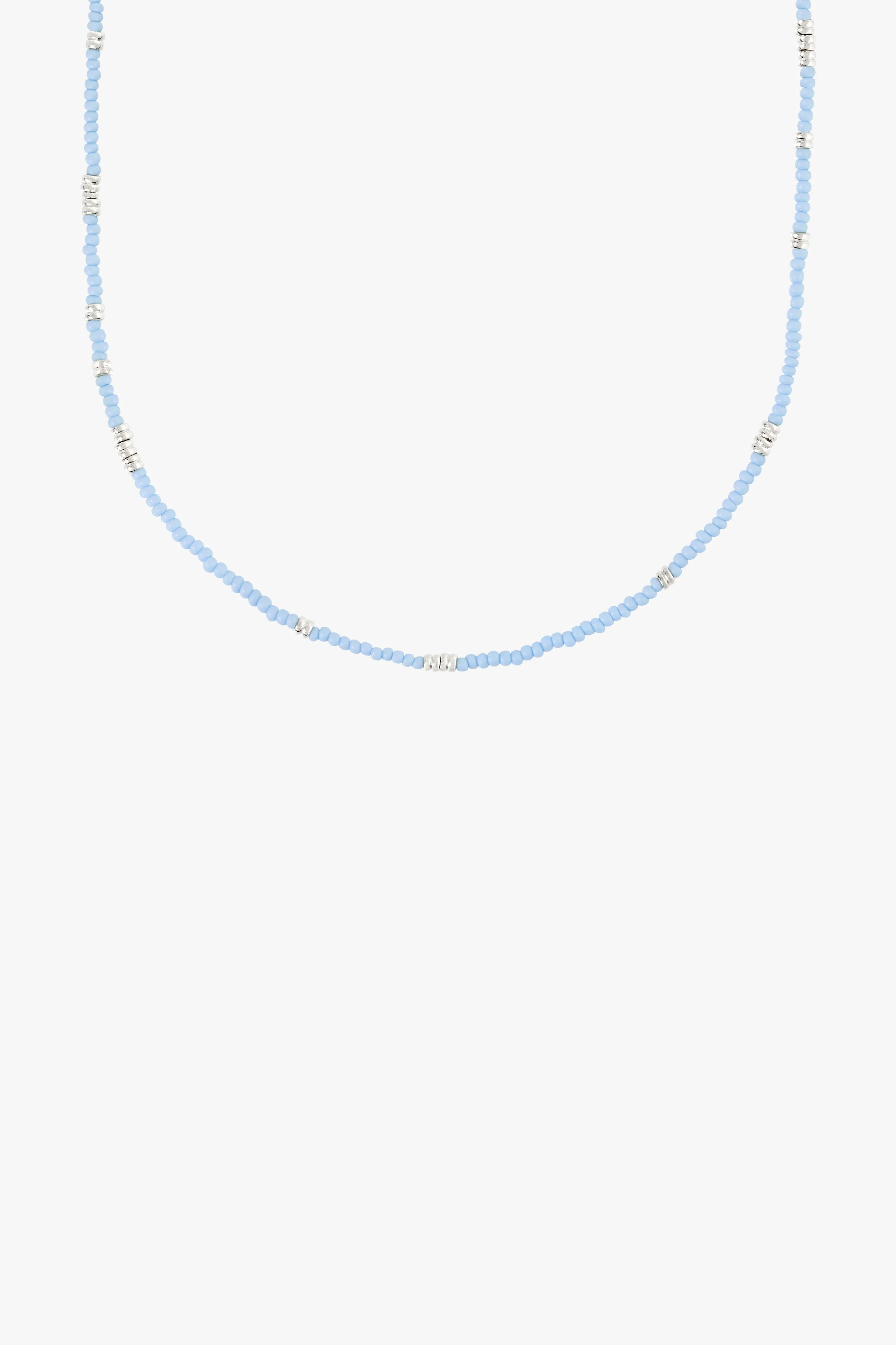 Blue clasp necklace silver