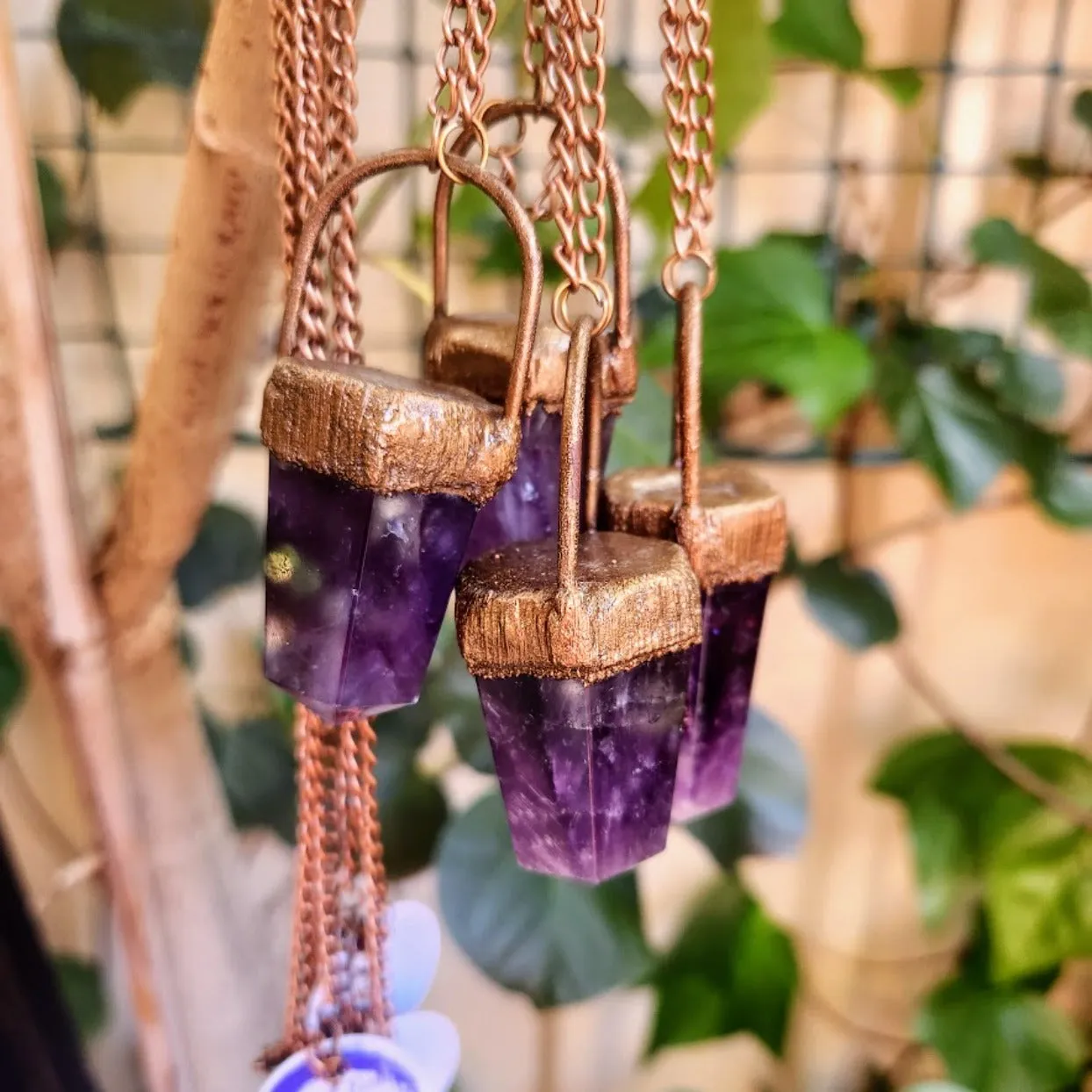 BOHO CLASSIC AMETHYST COPPER HANDMADE NECKLACE