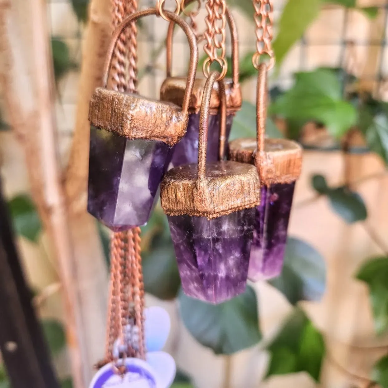 BOHO CLASSIC AMETHYST COPPER HANDMADE NECKLACE