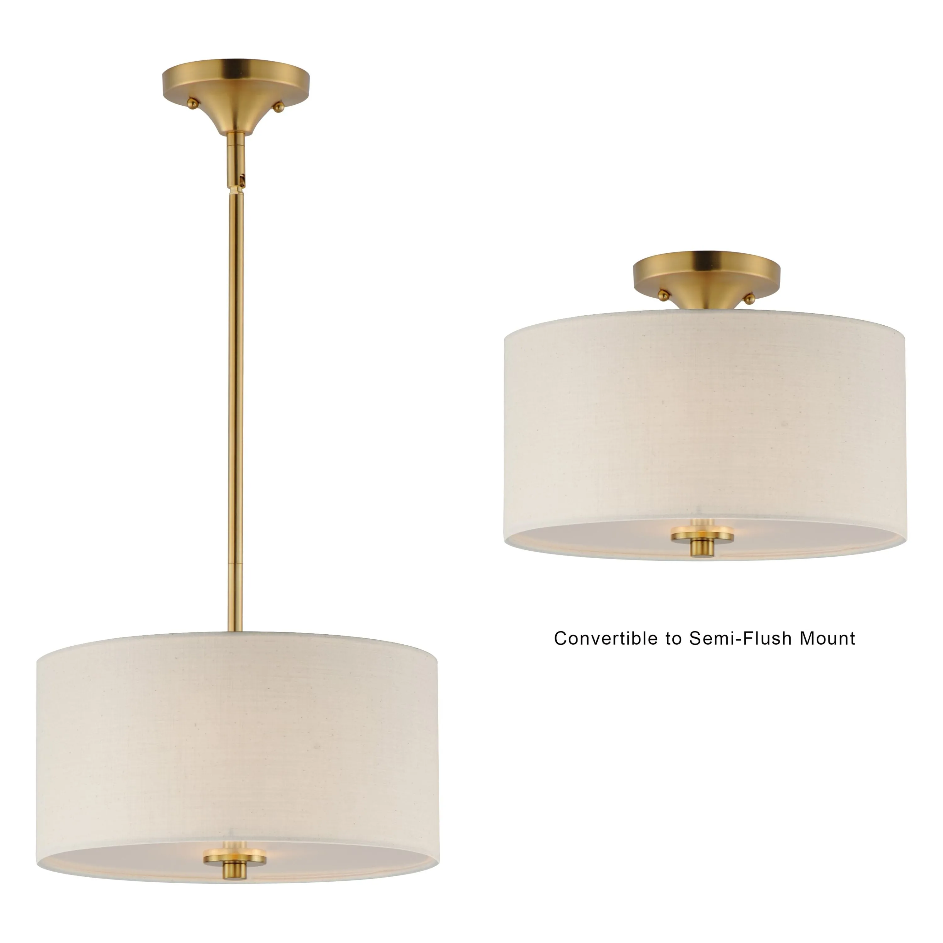 Bongo 2-Light Pendant / Semi Flush Mount