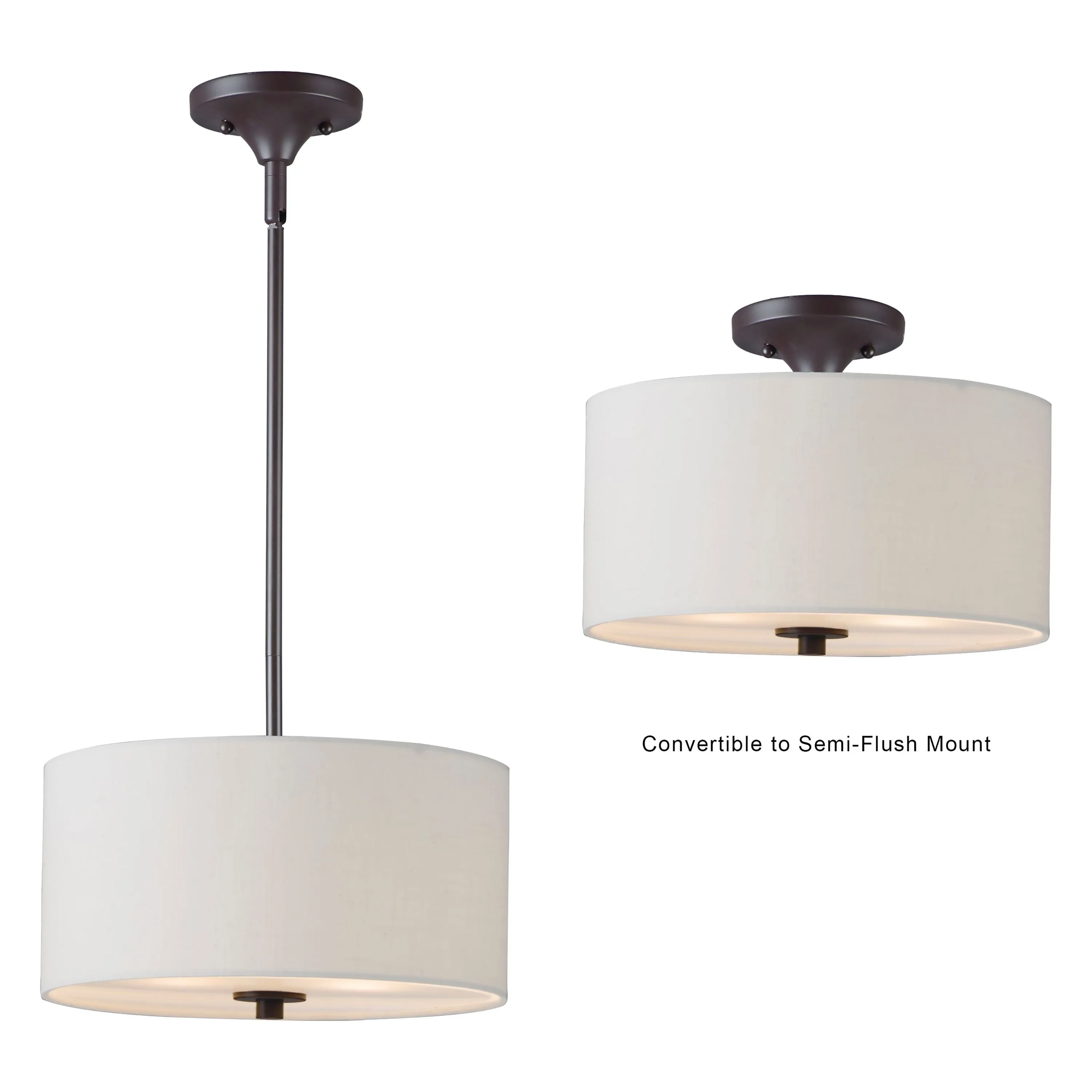 Bongo 2-Light Pendant / Semi Flush Mount