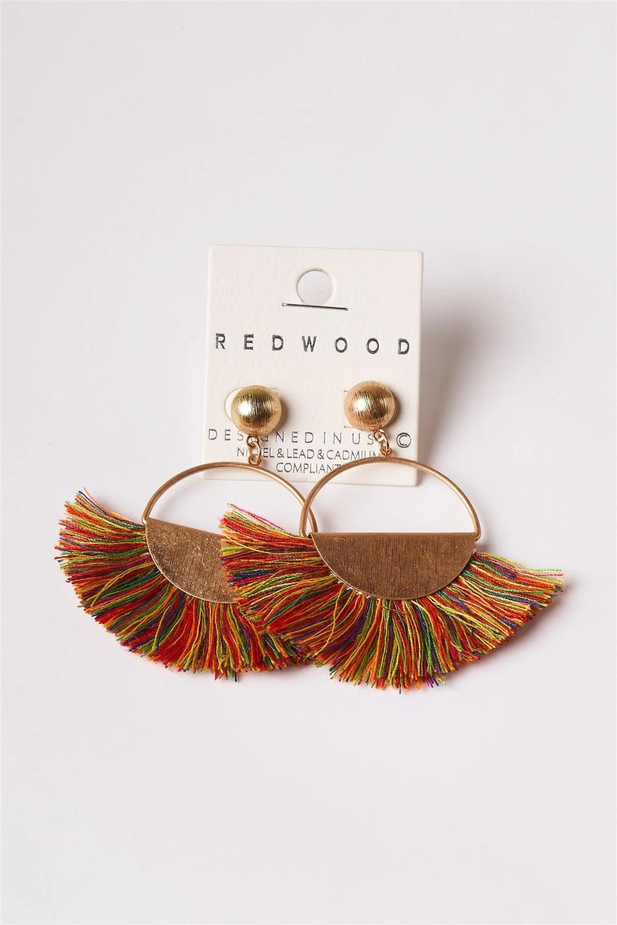 Bronze Multi Festive Fringe Dangle Earrings /1 Pair