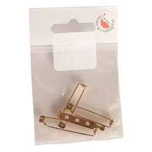 Brooch Pin 32mm Gold 4pk