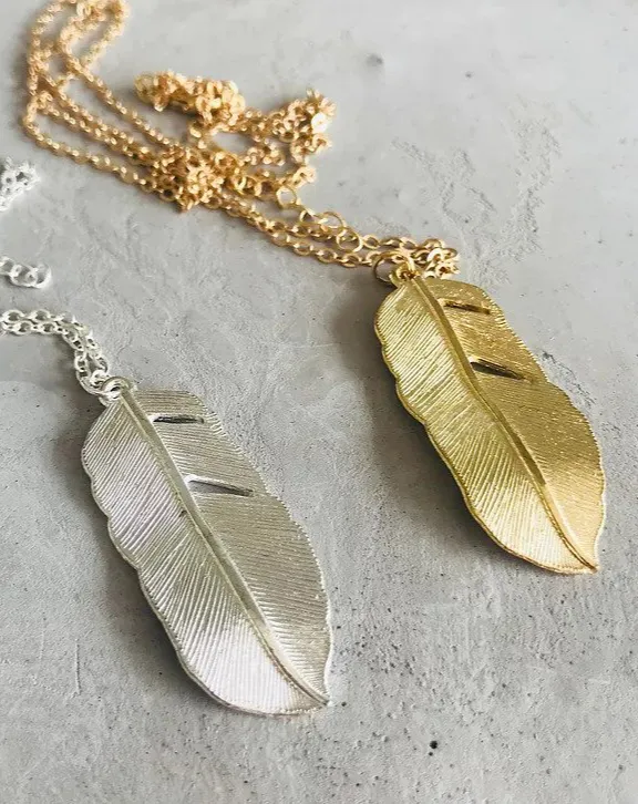 Casted Feather Pendant