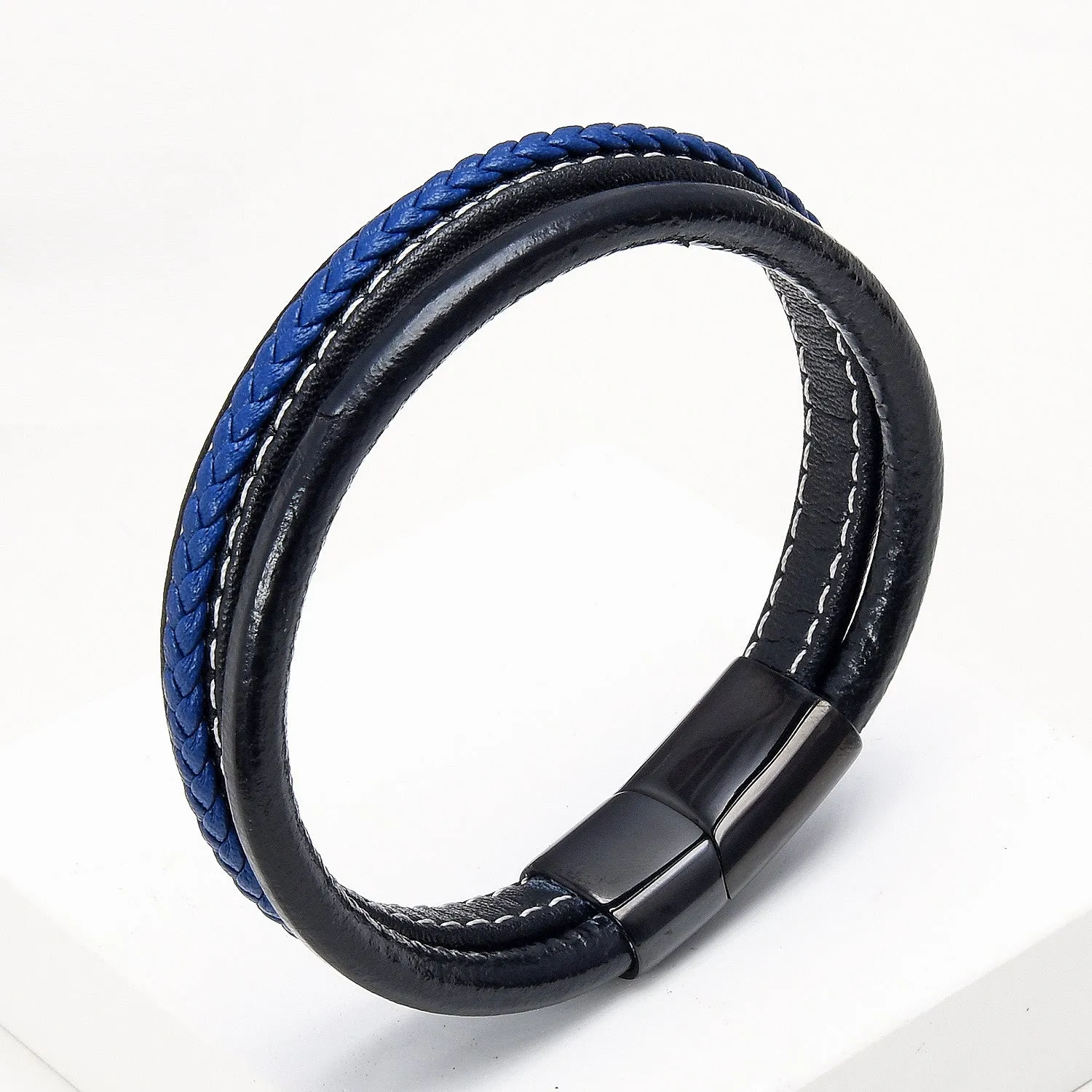 Casual Simple Double-layer Leather Rope Woven Bracelet