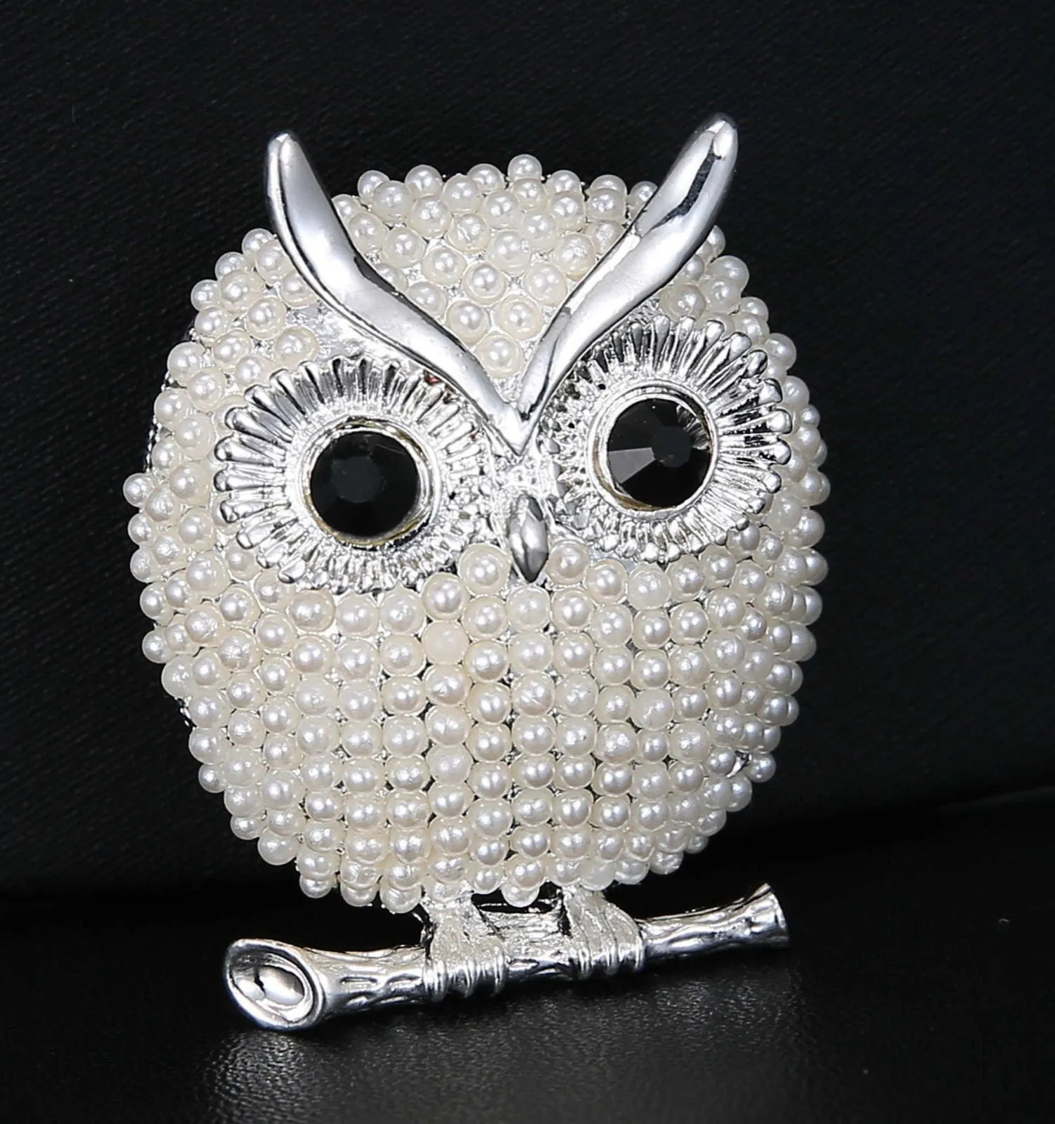 Celebrity owl brooch design vintage look queen broach gold silver plated pin g79