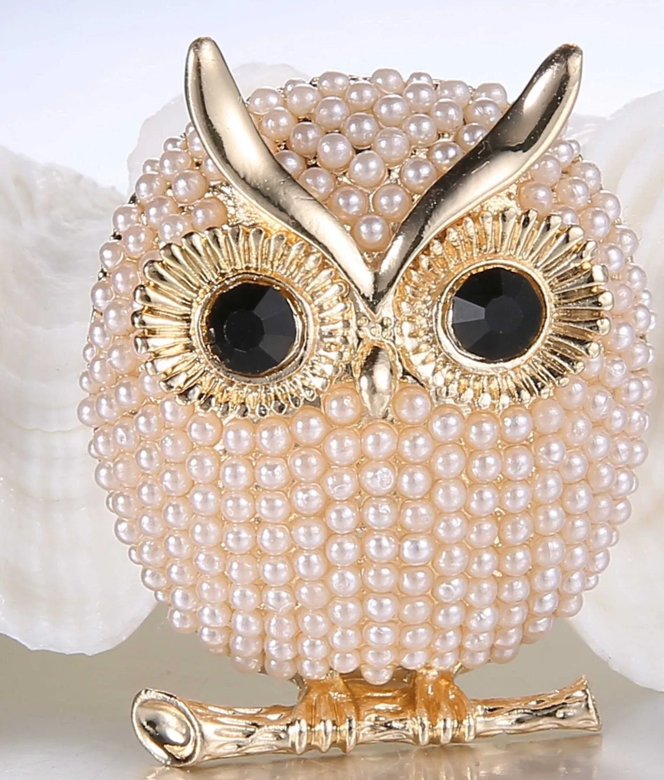 Celebrity owl brooch design vintage look queen broach gold silver plated pin g79