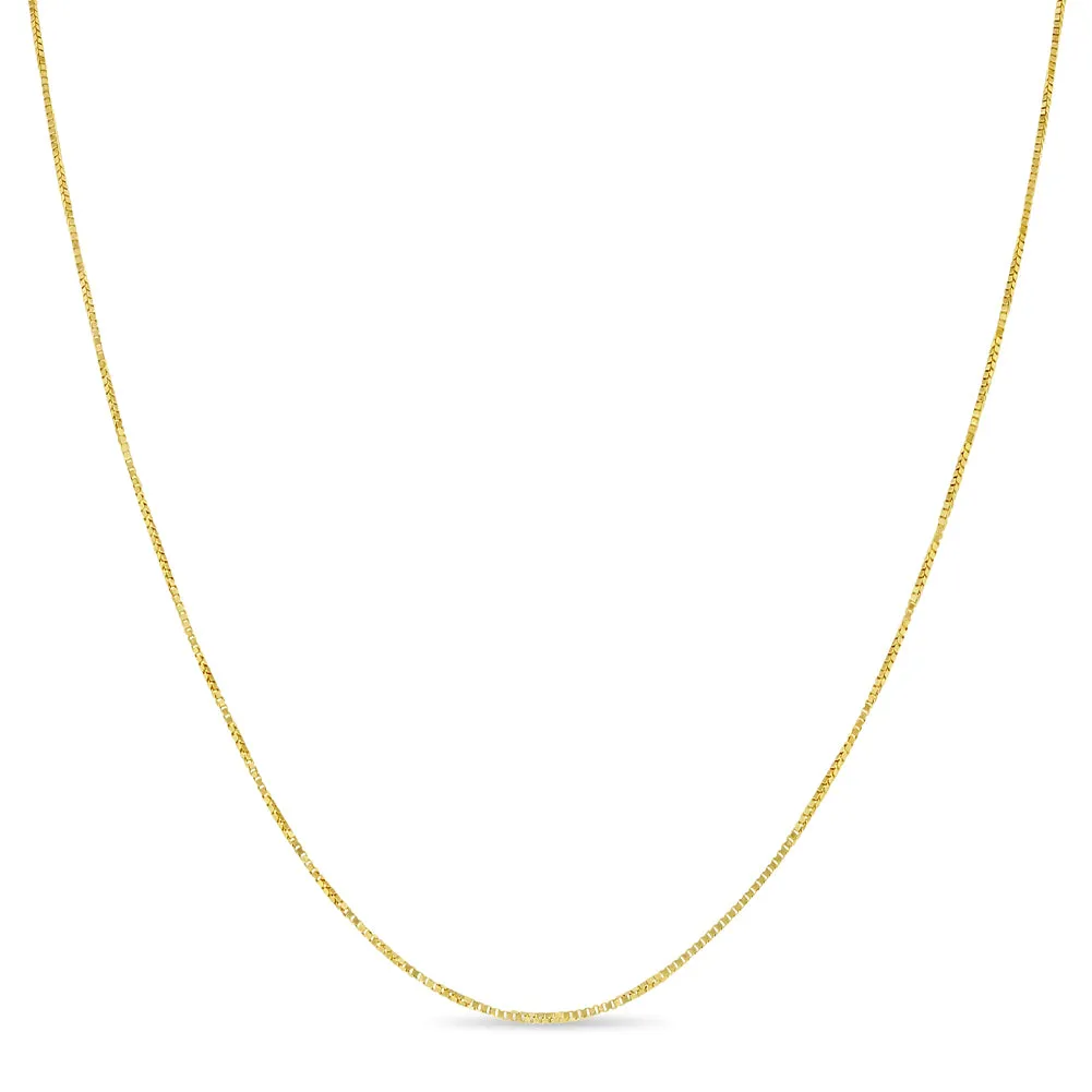 Classic 1mm Box 12" Baby / Toddler Chain - 14k Gold