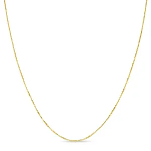 Classic 1mm Box 12" Baby / Toddler Chain - 14k Gold