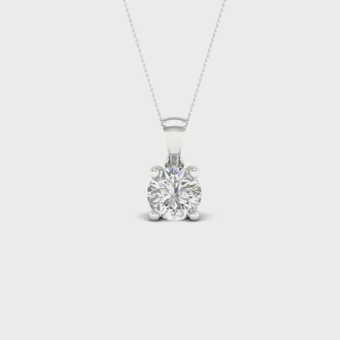 Classic Collection: Moissanite Round Cut Pendant