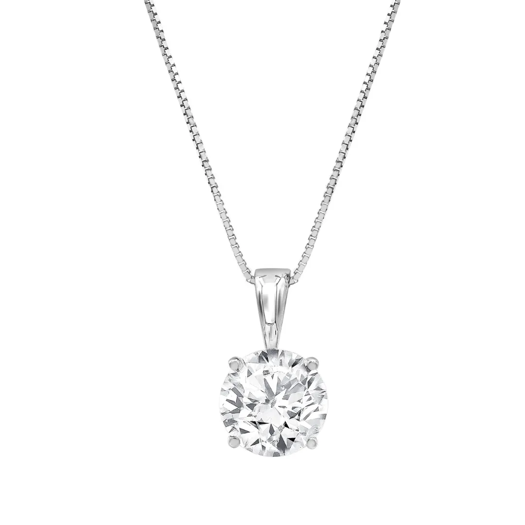 Classic Collection: Moissanite Round Cut Pendant