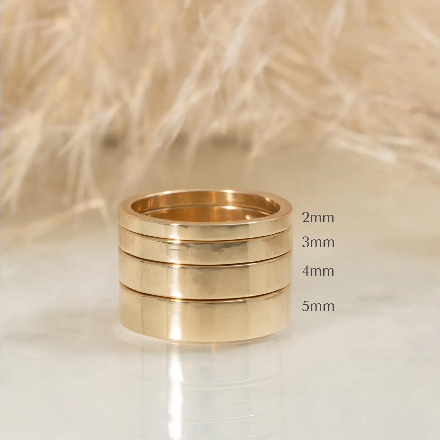 Classic High Polished 4mm gold wedding band