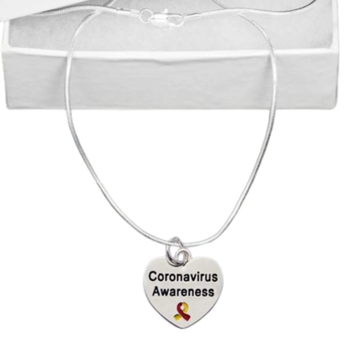 Coronavirus Awareness Heart Necklaces