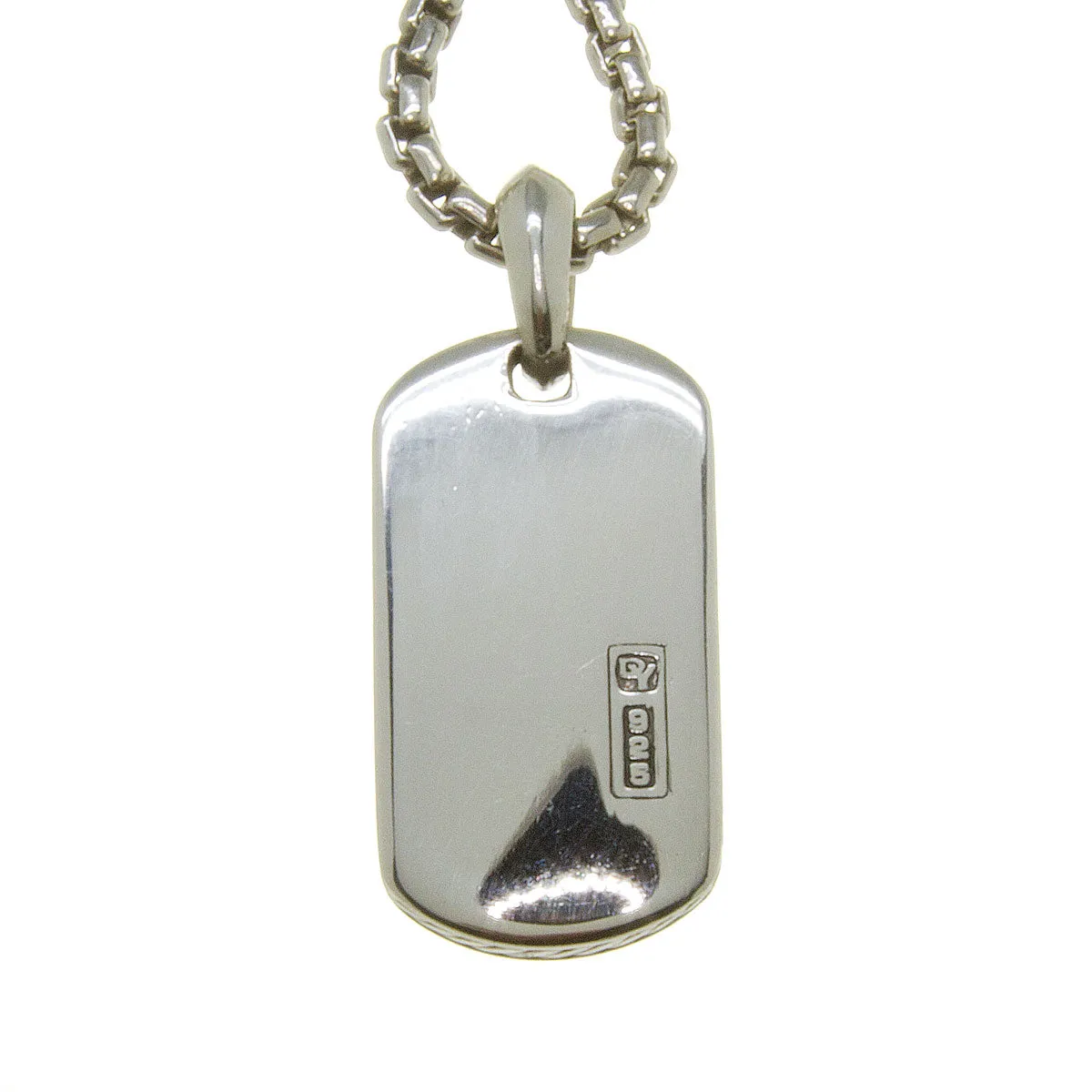 David Yurman Dog Tag Charm with Box Chain