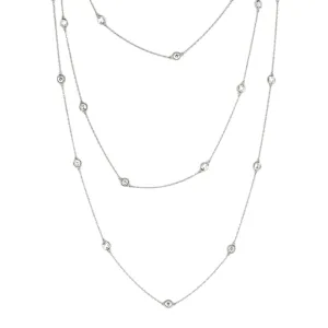 Delila 60" Silver Necklace