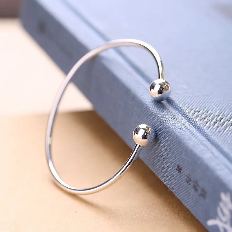 Double Ball Opening Bangle Bracelet