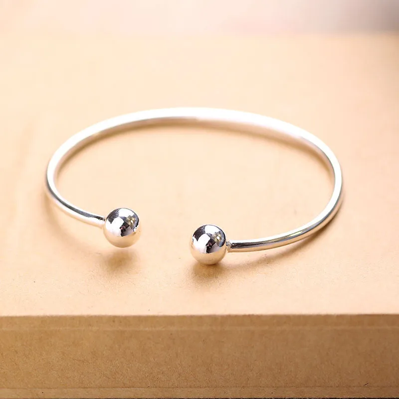 Double Ball Opening Bangle Bracelet