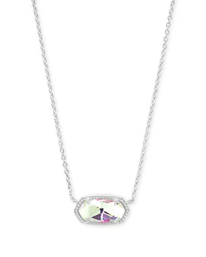 Elisa Necklace Rhodium Dichroic Glass by Kendra Scott