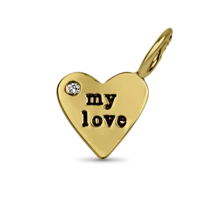 Estate 14K Yellow Gold Heather B. Moore Mini Heart Charm