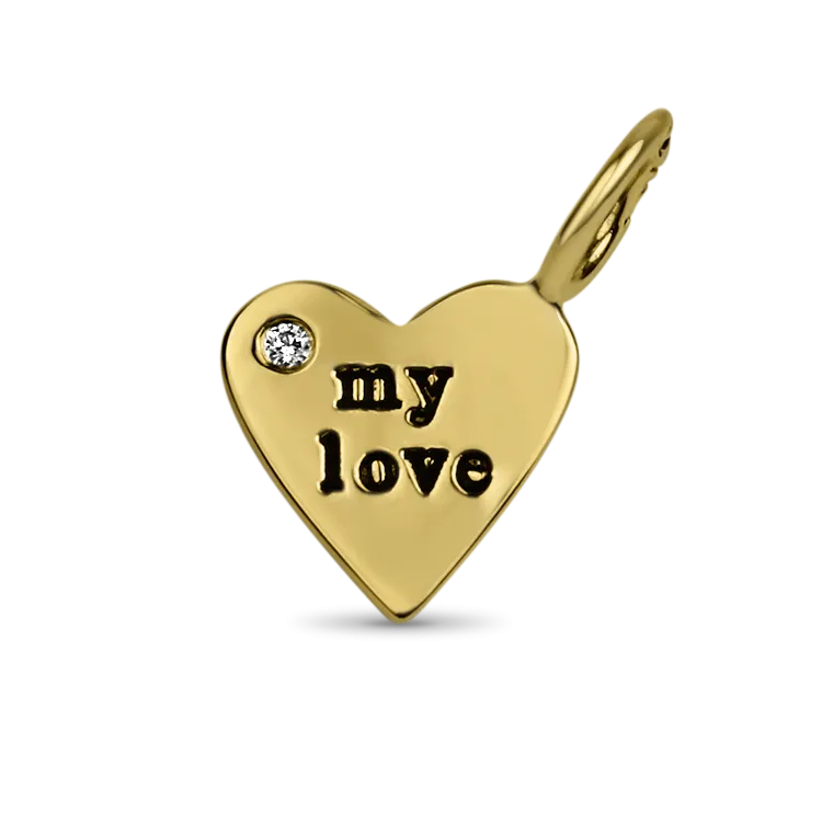 Estate 14K Yellow Gold Heather B. Moore Mini Heart Charm