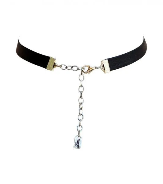 Eye Image Velvet Choker - Black