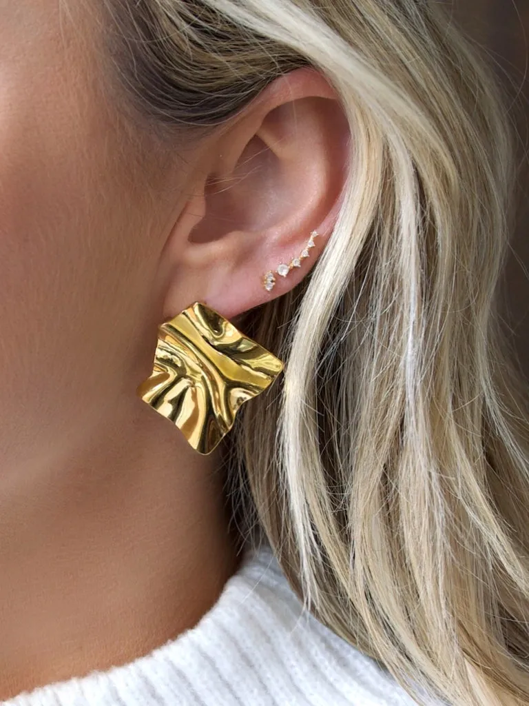 Farrah B Visionary Statement Earrings in Gold