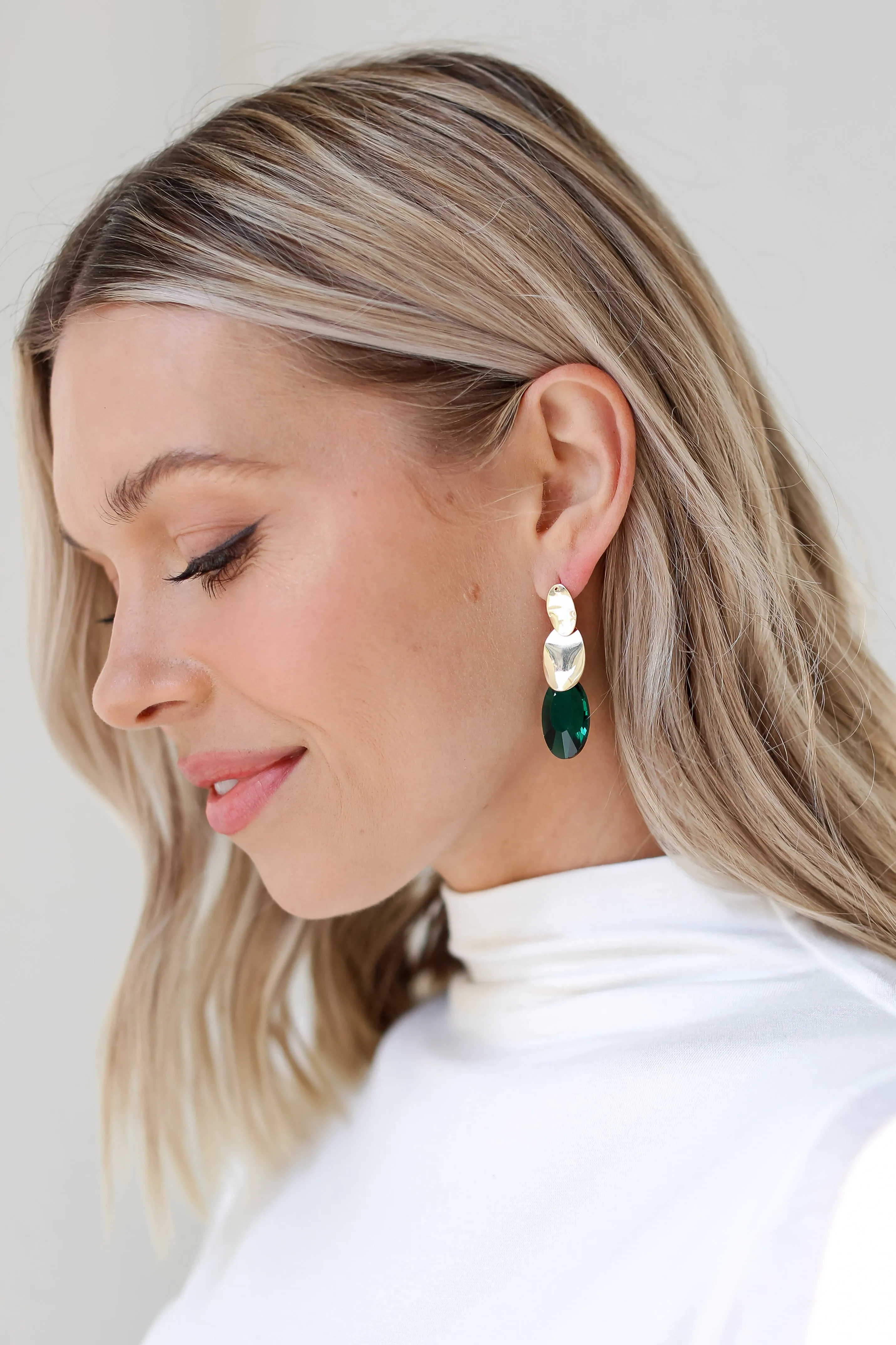 FINAL SALE - Cora Gemstone Drop Earrings