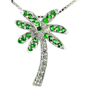 Florida Green Palm Tree Neckalce