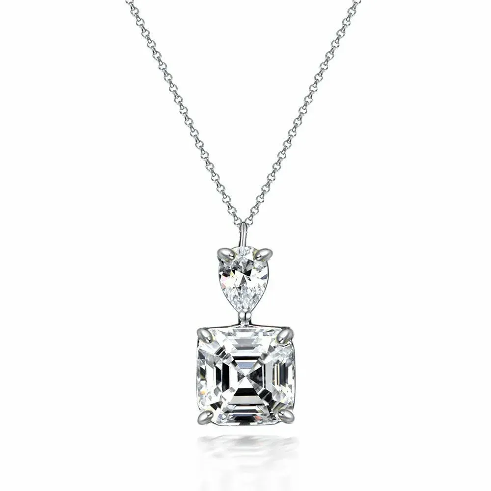 Gabriella 5 Carat Asscher Cut Necklace