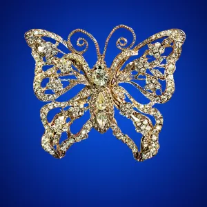 Gold and Crystal Butterfly